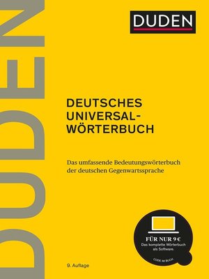 cover image of Duden--Deutsches Universalwörterbuch